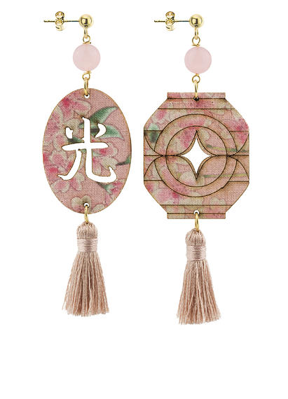 earrings-lantern-silk-tassel-pink